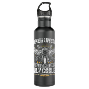 Biker Uncle Motorcycle Father's Day for Fathers 710 Ml Water Bottle