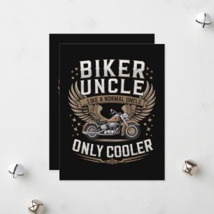 Biker Uncle Motorcycle Father's Day Holiday Card