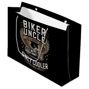Biker Uncle Motorcycle Father's Day Large Gift Bag