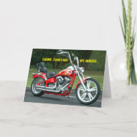 Biker V-twin Harley Road Rash Get Well Soon Card