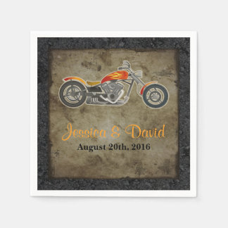Biker Wedding Paper Napkins