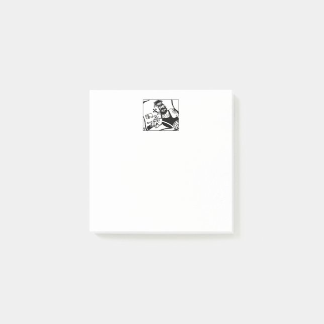 Biker white note pads (Front)