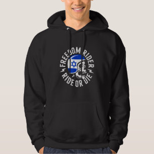 Biker with Israel flag Hoodie