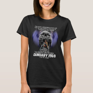 Biker Woman Born JAN 1969: Never Understimate T-Shirt