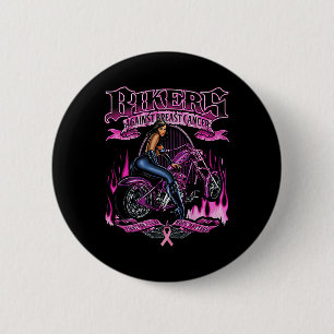 Bikers Against Breast Cancer Fight For A Cure Hope 6 Cm Round Badge