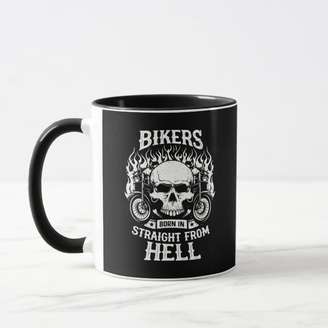 Bikers Born In Straight From Hell, Mug (Left)
