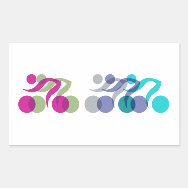Bikers cool logo rectangular sticker (Front)