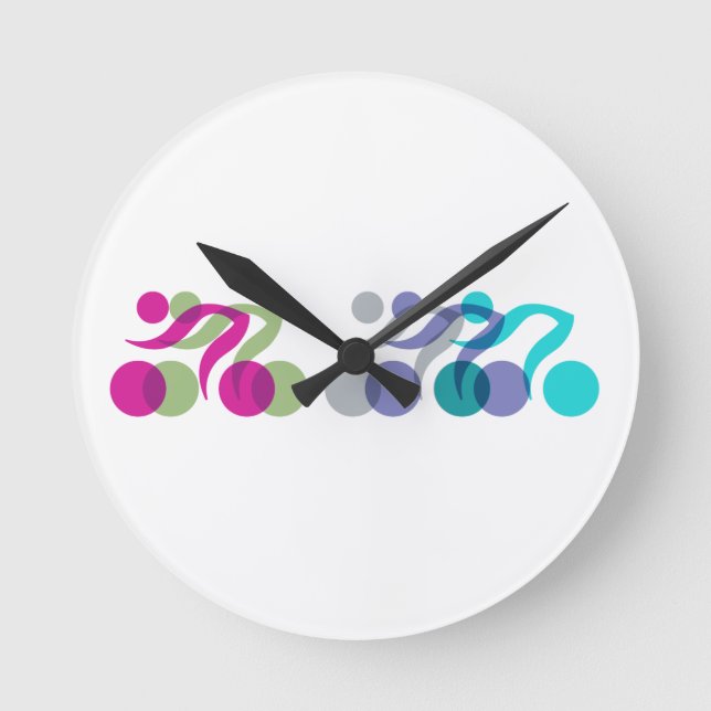 Bikers cool logo round clock (Front)