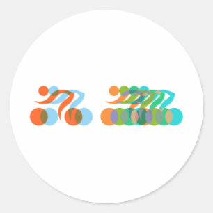 Bikers, Cyclers Freaks Classic Round Sticker