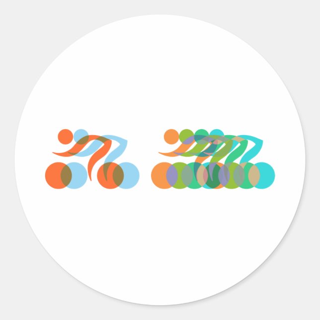 Bikers, Cyclers Freaks Classic Round Sticker (Front)