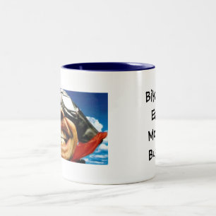Bikers Eat More Bugs Two-Tone Coffee Mug
