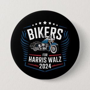 Bikers For Harris Walz 2024 Harris Waltz 2024 7.5 Cm Round Badge