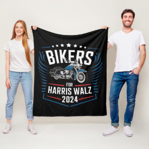 Bikers For Harris Walz 2024 Harris Waltz 2024 Fleece Blanket