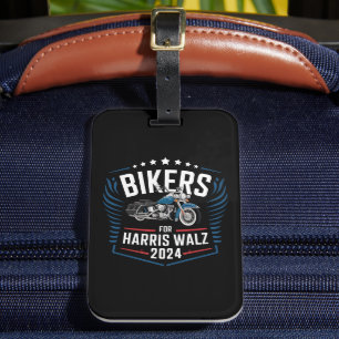 Bikers For Harris Walz 2024 Harris Waltz 2024 Luggage Tag