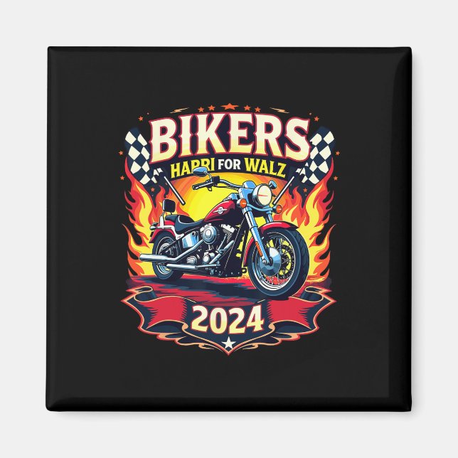 Bikers For Harris Wheimer 2024 Harris Waltz Electi Magnet (Front)