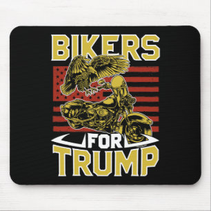 Bikers For Pro Trump Rule Motorcycle Rider Mouse Pad