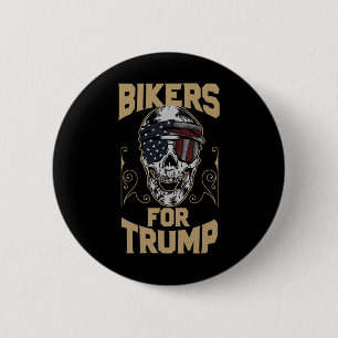 Bikers For Pro Trump Voices Motorcycle Rider  6 Cm Round Badge