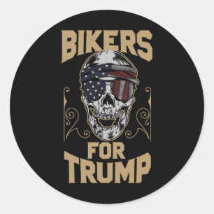 Bikers For Pro Trump Voices Motorcycle Rider Classic Round Sticker