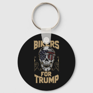 Bikers For Pro Trump Voices Motorcycle Rider Key Ring