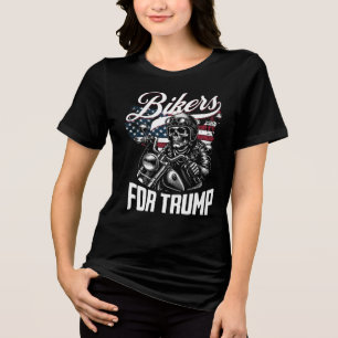 Bikers for trump 2024 USA elections 47th president Tri-Blend Shirt
