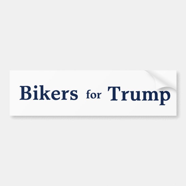 Bikers for Trump Bumper Sticker. Sticker (Front)
