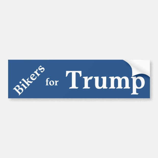 Bikers for Trump Bumper Sticker. Sticker (Front)
