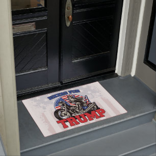 Bikers For TRUMP Patriotic President Motorcycle Doormat