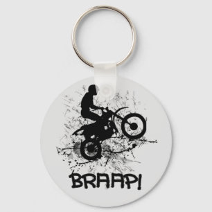 Bikers Motocross Dirt Bikers Mud Splatter Braap! Key Ring
