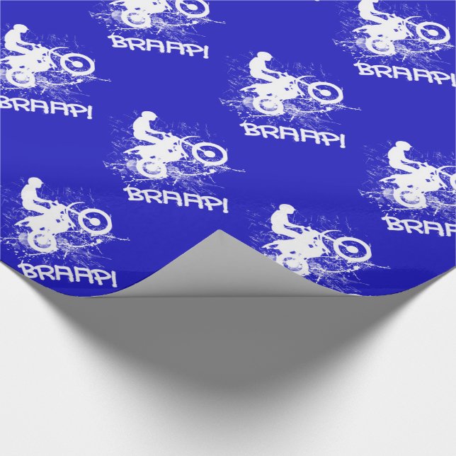 Bikers Motocross Dirt Bikers Mud Splatter Braap! Wrapping Paper (Corner)