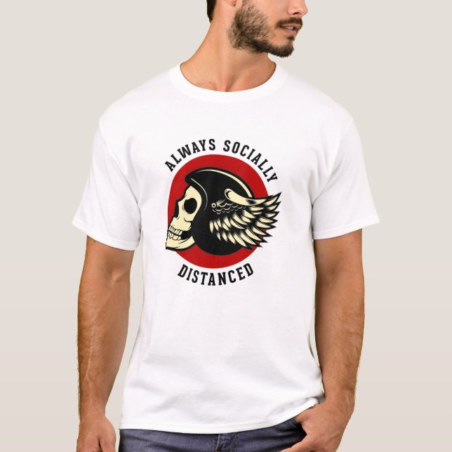 Biker's Social Distancing Champion T-Shirt (Front)