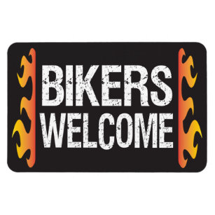 Bikers Welcome Motorcycle Event or Business Magnet