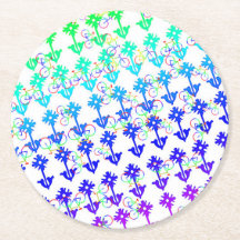 Bikes And Flowers Paper Coaster