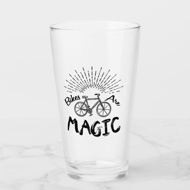 Bikes Are Magic Glass (Front)