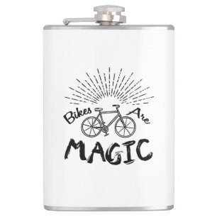 Bikes Are Magic Hip Flask