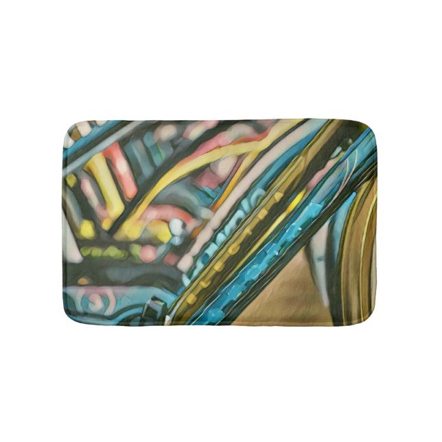Bikes artwork bath mat (Front)