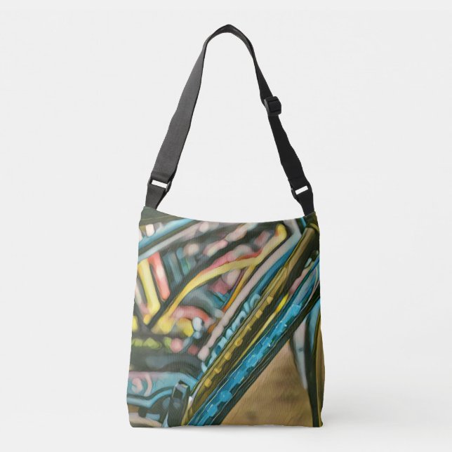 Bikes artwork crossbody bag (Front)