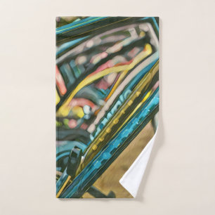Bikes artwork hand towel
