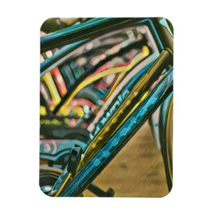 Bikes artwork magnet