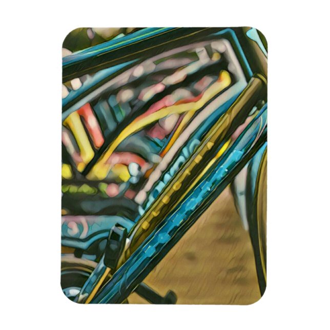 Bikes artwork magnet (Vertical)