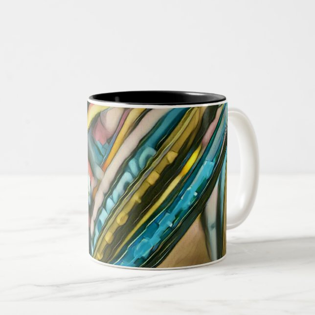 Bikes artwork Two-Tone coffee mug (Front Right)