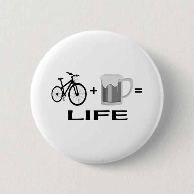 Bikes & Beer! 6 Cm Round Badge (Front)