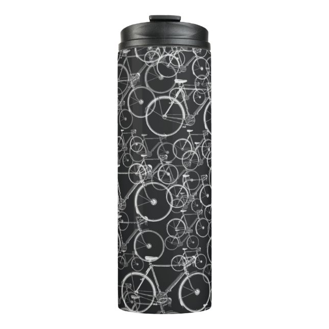 Bikes Bicycles Black  Thermal Tumbler (Front)