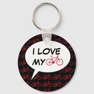 bikes cartoon speech bubble key ring