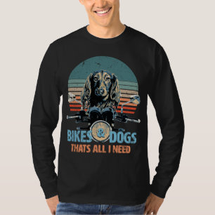 Bikes & Dogs - Cute Long-Haired Dachshund Driving T-Shirt
