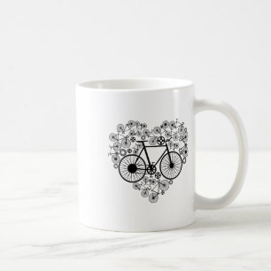 Bikes Heart Cute Mtb Road Race Riding Lover Funny Coffee Mug