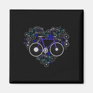 Bikes Heart Cute Mtb Road Race Riding Lover Funny Magnet