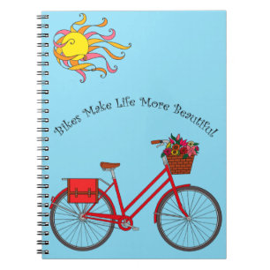 Bikes Make Life More Beautiful - Red Notebook