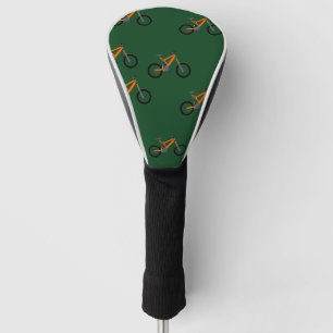 Bikes on green golf head cover