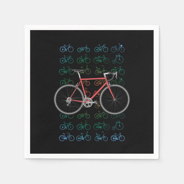 Bikes Pattern Cycling Bicycle Race MTB BMX Bike Gi Napkin (Front)