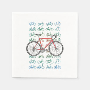 Bikes Pattern Cycling Bicycle Race MTB BMX Bike Gi Napkin